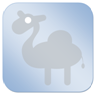dekbedicoon-kameel-blauw-klein